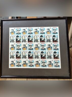 40 Stamps Framed - Beau Geste, Stagecoach, Wizard of Oz, and Gone with the Wind